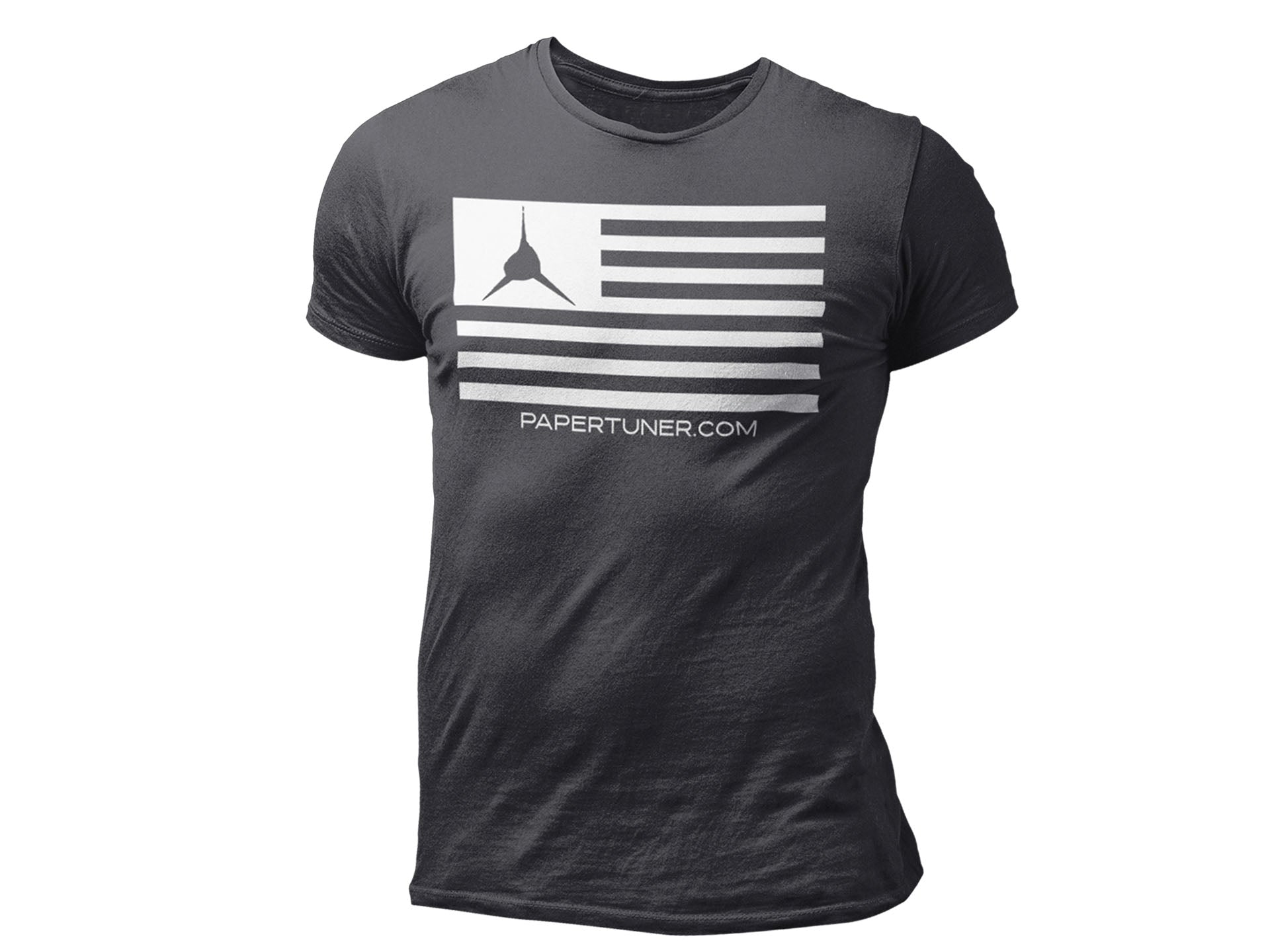 Dark Grey Paper Tuner Flag T-Shirt