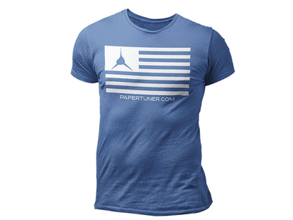 Blue Paper Tuner Flag T-Shirt