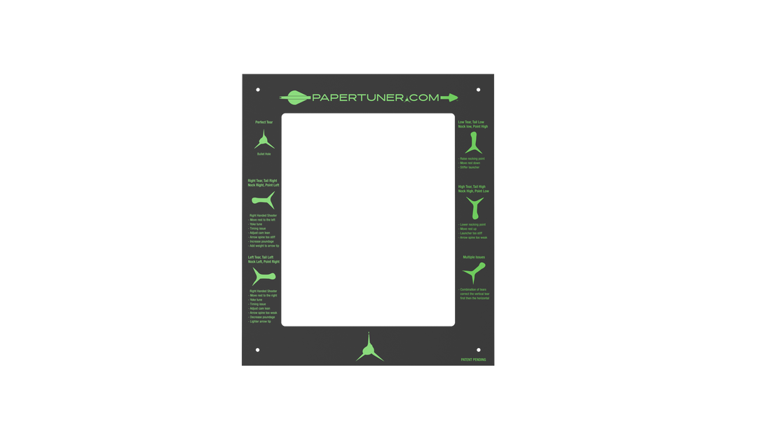 Archery Paper Tuner - Green Frame