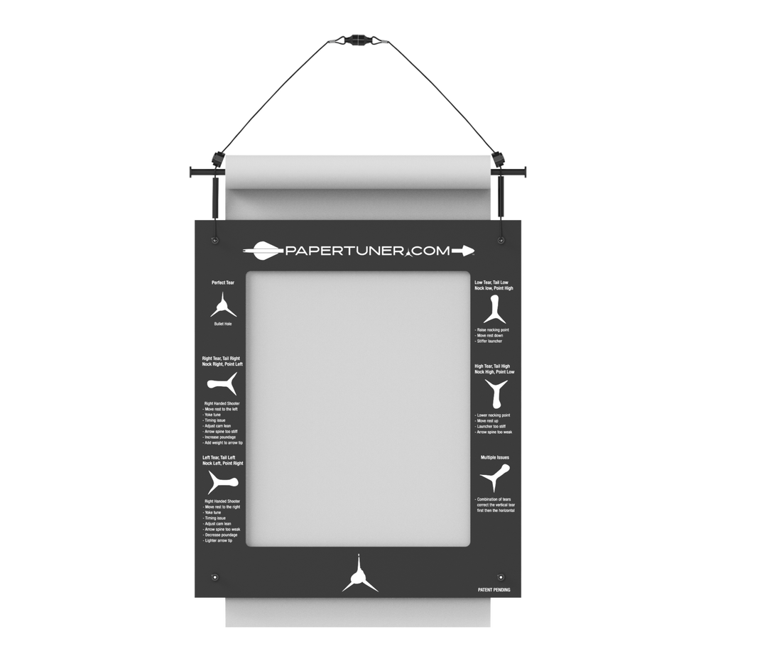 White Archery Paper Tuner With Magnets