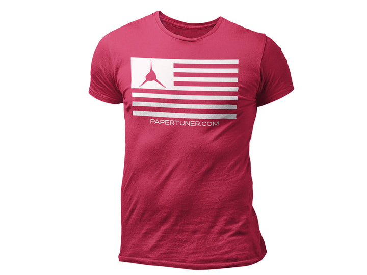 Red Paper Tuner Flag T-Shirt