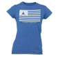 Womans Blue Paper Tuner Flag T-Shirt
